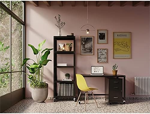 3 Drawer Metal Mobile File Cabinet with Lock, Black W77496