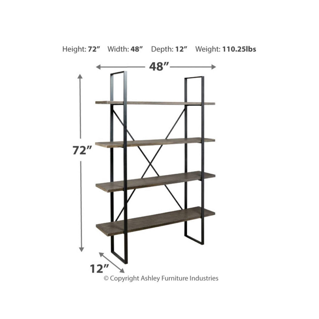Black Gray Bookcase D258905