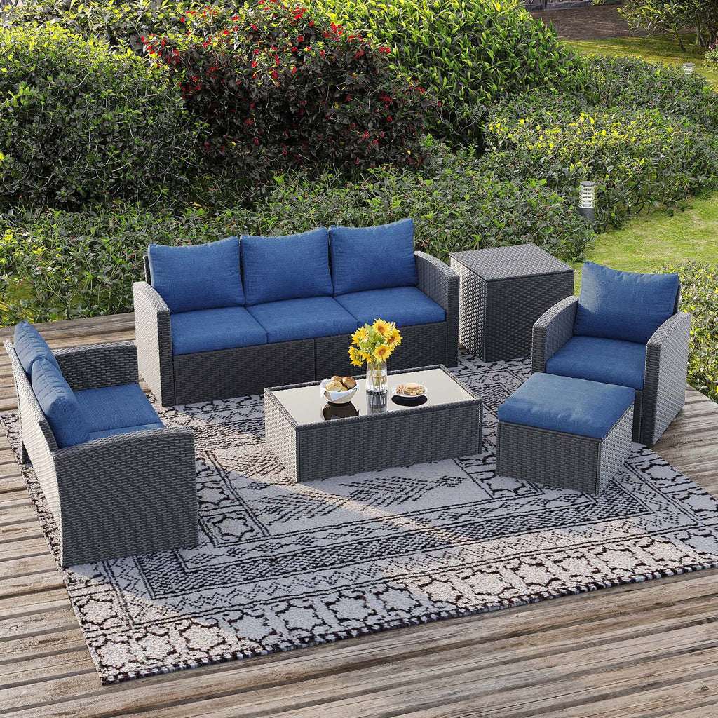 10 Pieces All Weather PE Wicker Rattan Outdoor Sectional Sofa R667