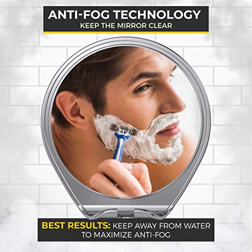 Fogless Shower Mirror with Suction Razor Holder White Z27433
