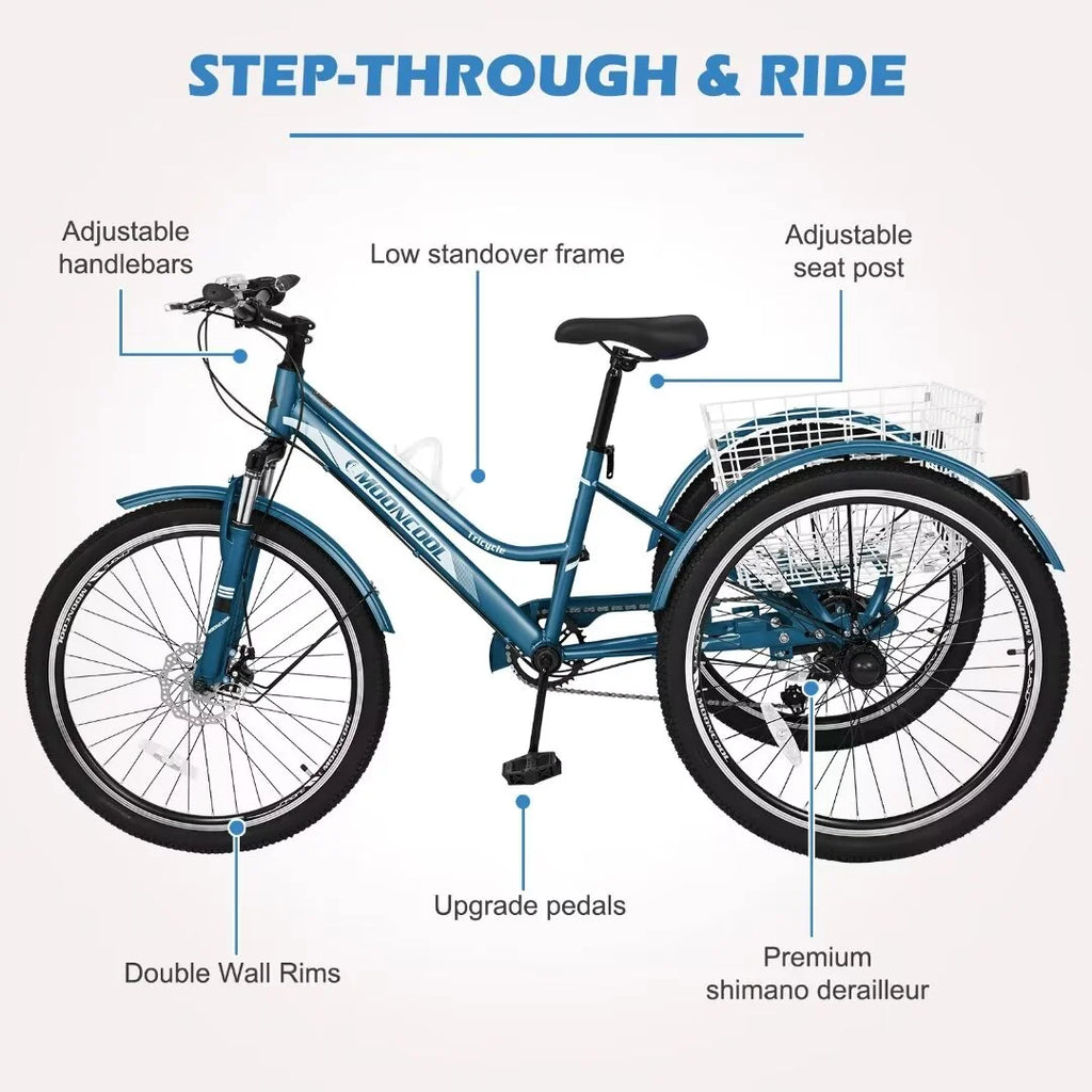7 Speed Three Wheel Adult Tricycle Z167271