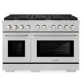 48” 6.7 cu. ft. Gas Range with Convection Oven and 8 Brass Burners W721