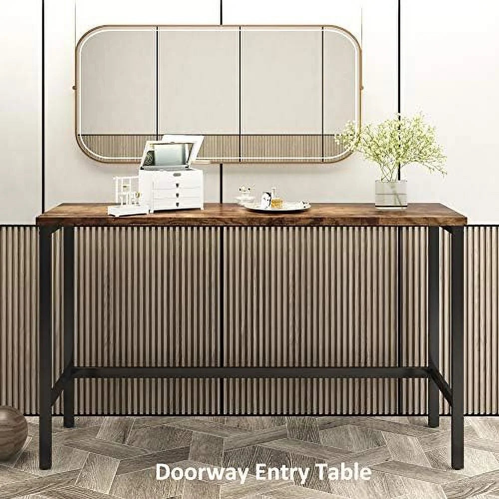4-Piece Wooden Counter Height Dining Table Set with 3 Stools M21942