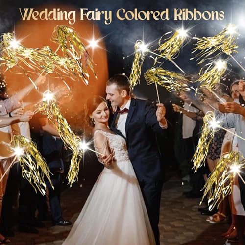 100 PCS Light Up Wedding Wands LED Tinsel Streamers Z703