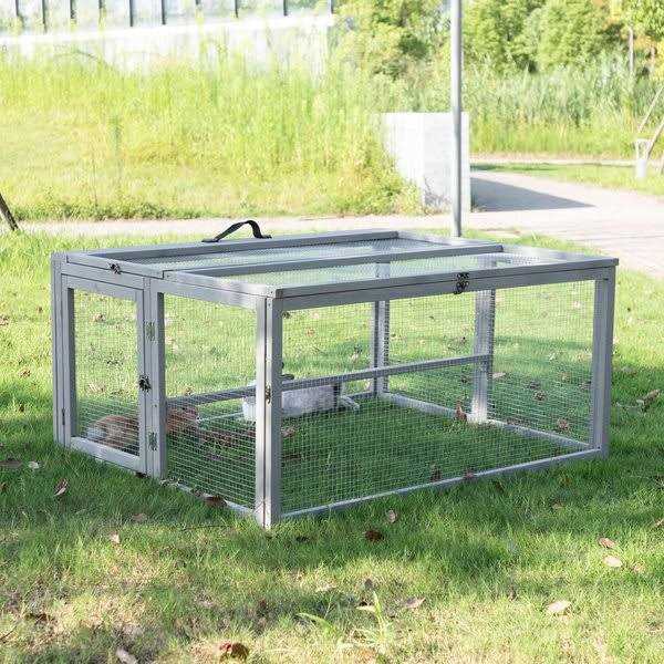 Chicken Coop & Roosting Bar Small Pet Hutch Q701