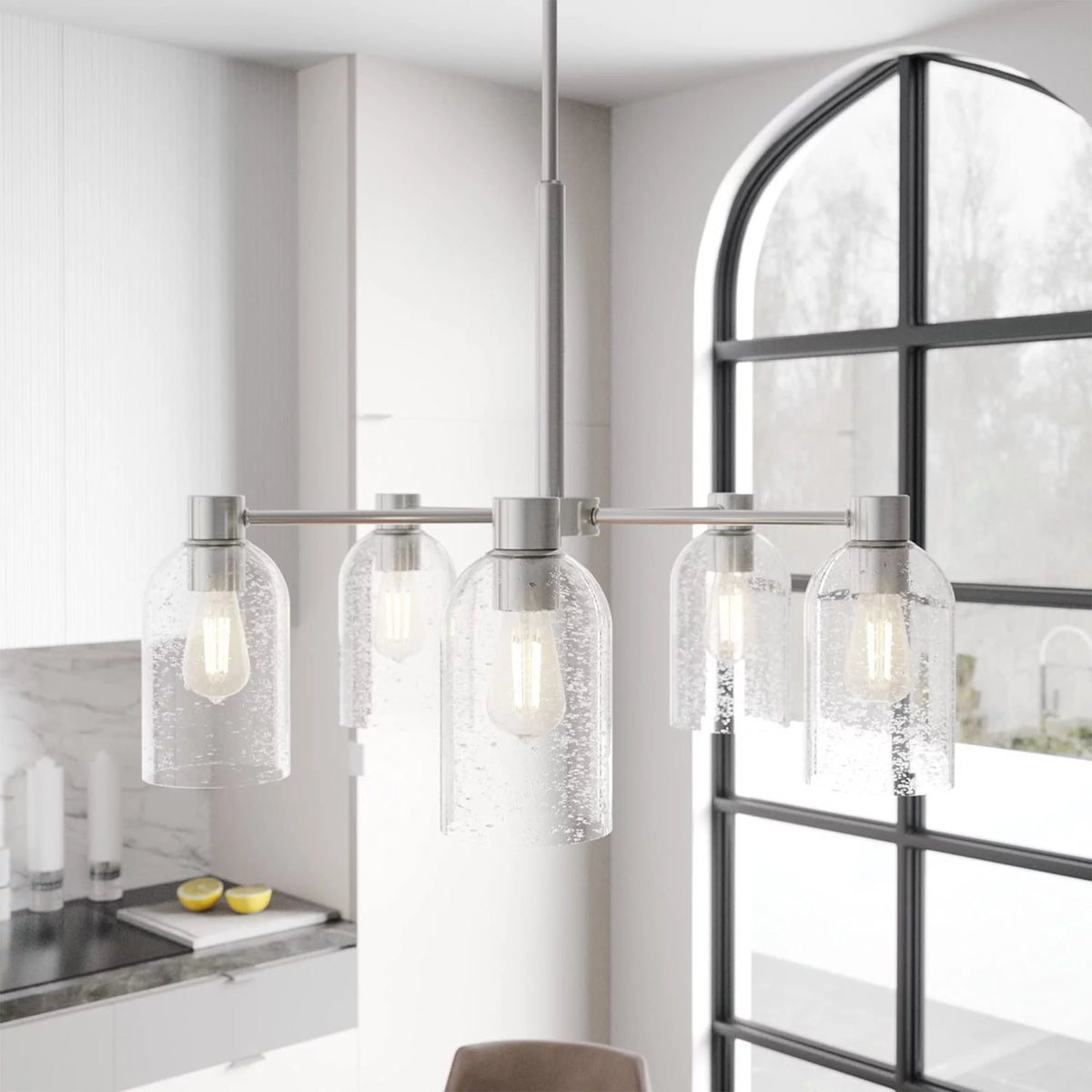 5 Bulb Hanging Chandelier Light Fixture R7368