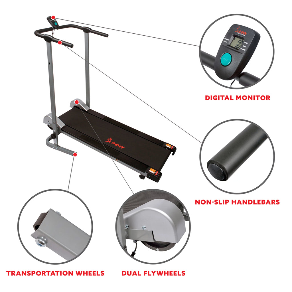 Manual Treadmill Compact Foldable Exercise Machine K2521