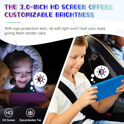 Handheld Game with 220 32-bit Video Games, 3.0” IPS Screen, Rechargeable Portable Mini Arcade H303525