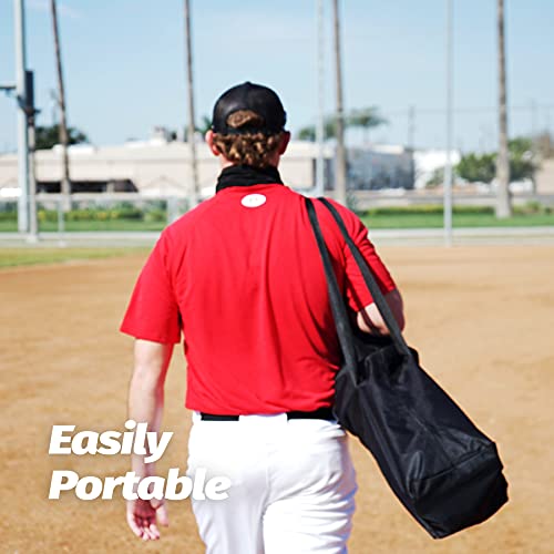 7x7ft Baseball Softball Practice Net with Tee and Carry Bag Q617