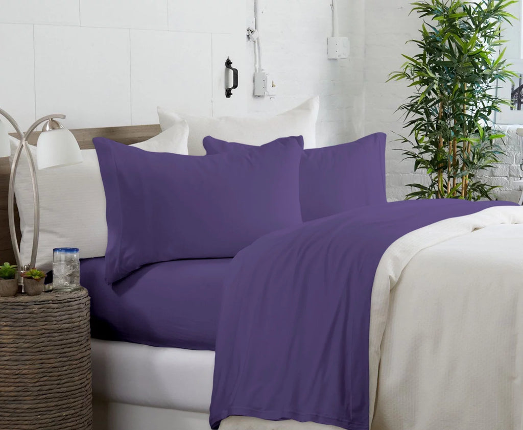 4-Piece Cotton Blend Jersey Knit Sheet Set P592099