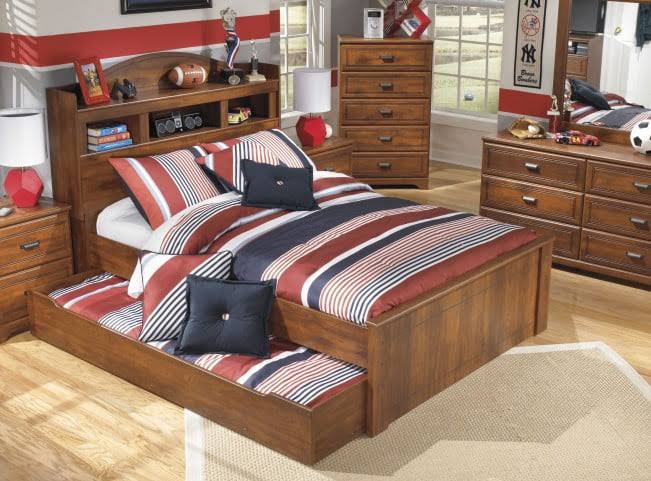 Twin Bookcase Headboard Brown E974