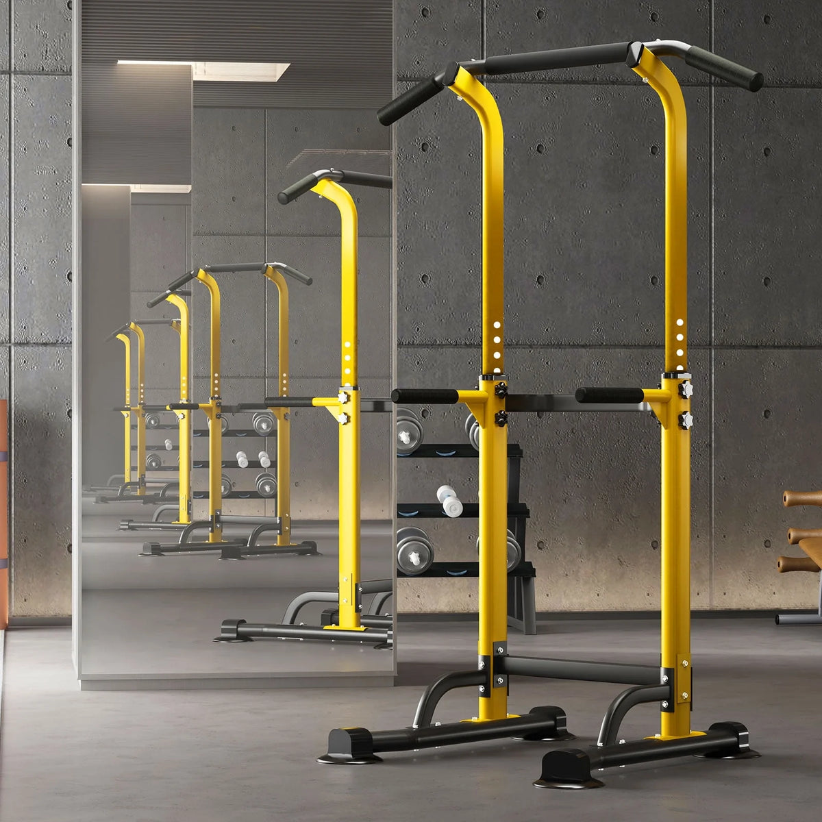 Adjustable Pull up Power Tower Dip Stands 600lbs G22840