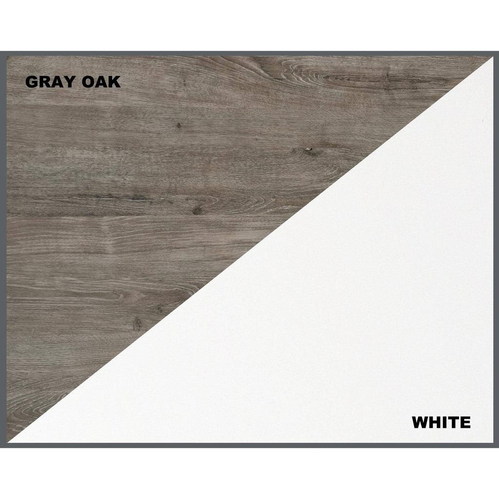 White Gray Oak 3 Drawer Filing Cabinet A629