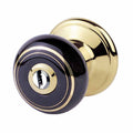 Keyed Door Knob Lock Set Porcelain Adjustable Backset P437647