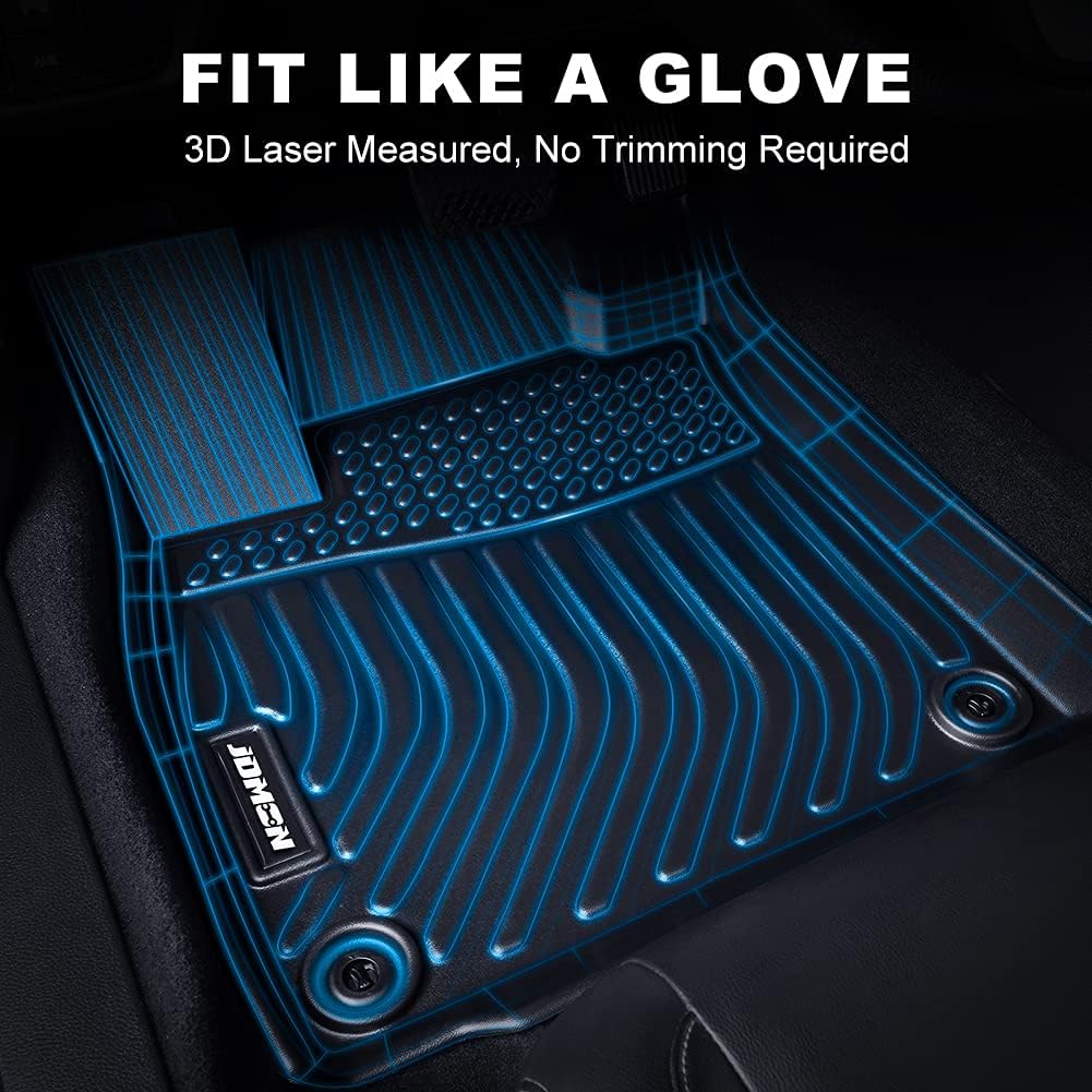 All Weather Floor Mats Custom Fit Car Floor Liner Set Black V38117