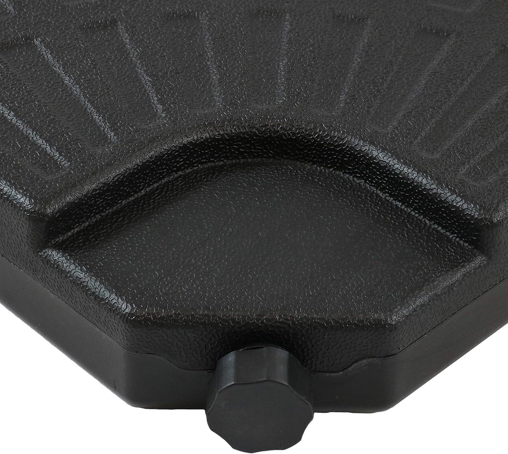4-Piece Heavy-Duty Cantilever Offset Patio Umbrella Base Plates Black Y101