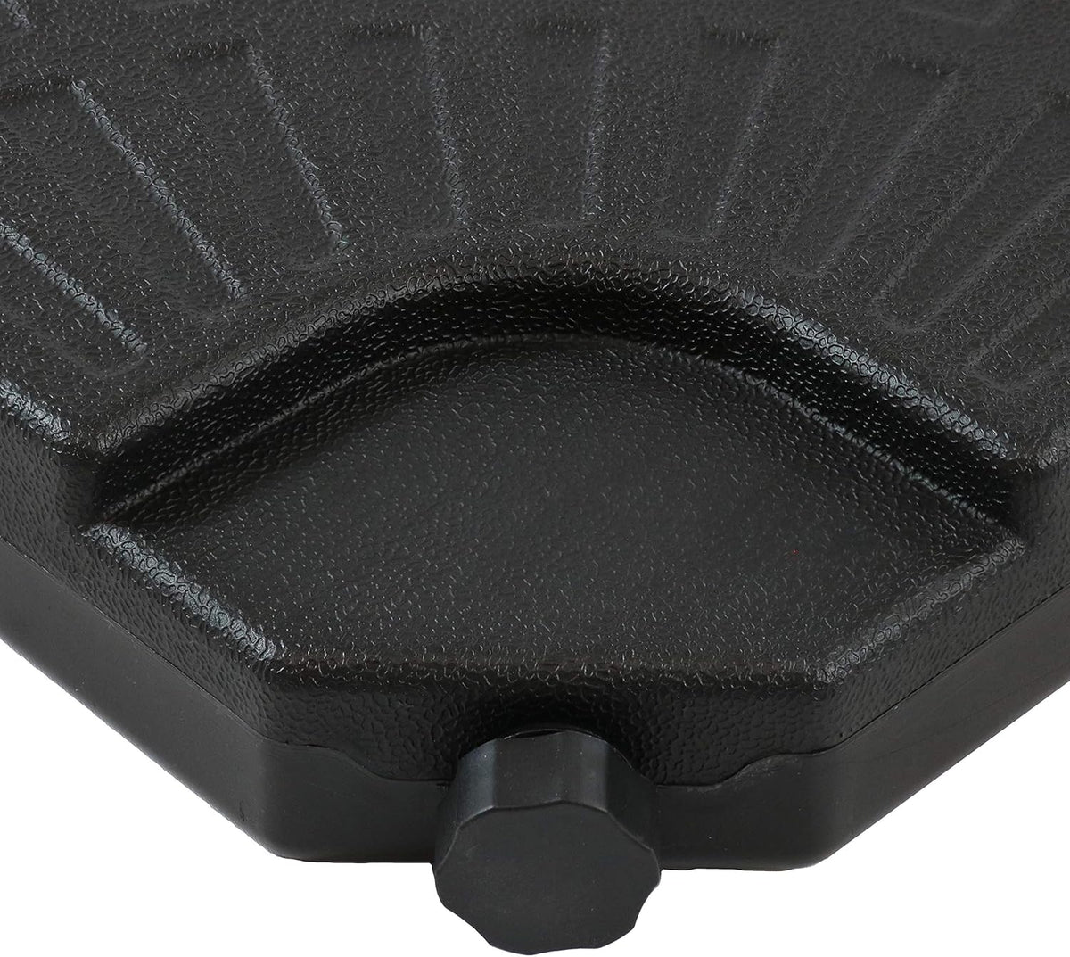 4-Piece Heavy-Duty Cantilever Offset Patio Umbrella Base Plates Black Y101