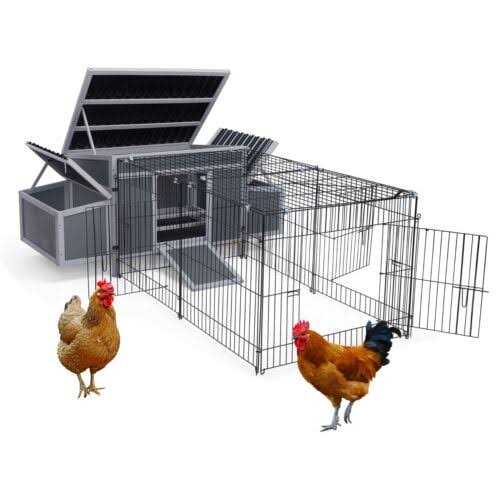 Outdoor Wooden Chicken Coop with Waterproof Roof R71212