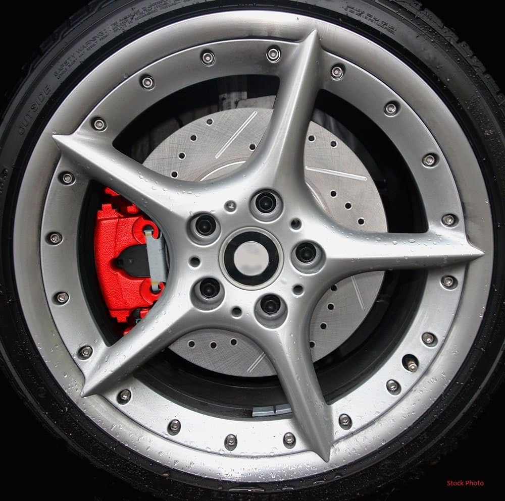 Red Coated Caliper Pair + Hardware Brake Kit Q15697