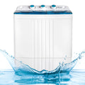 20LBS Portable Compact Twin Tub Washing Machine Washer Dryer, Blue X205