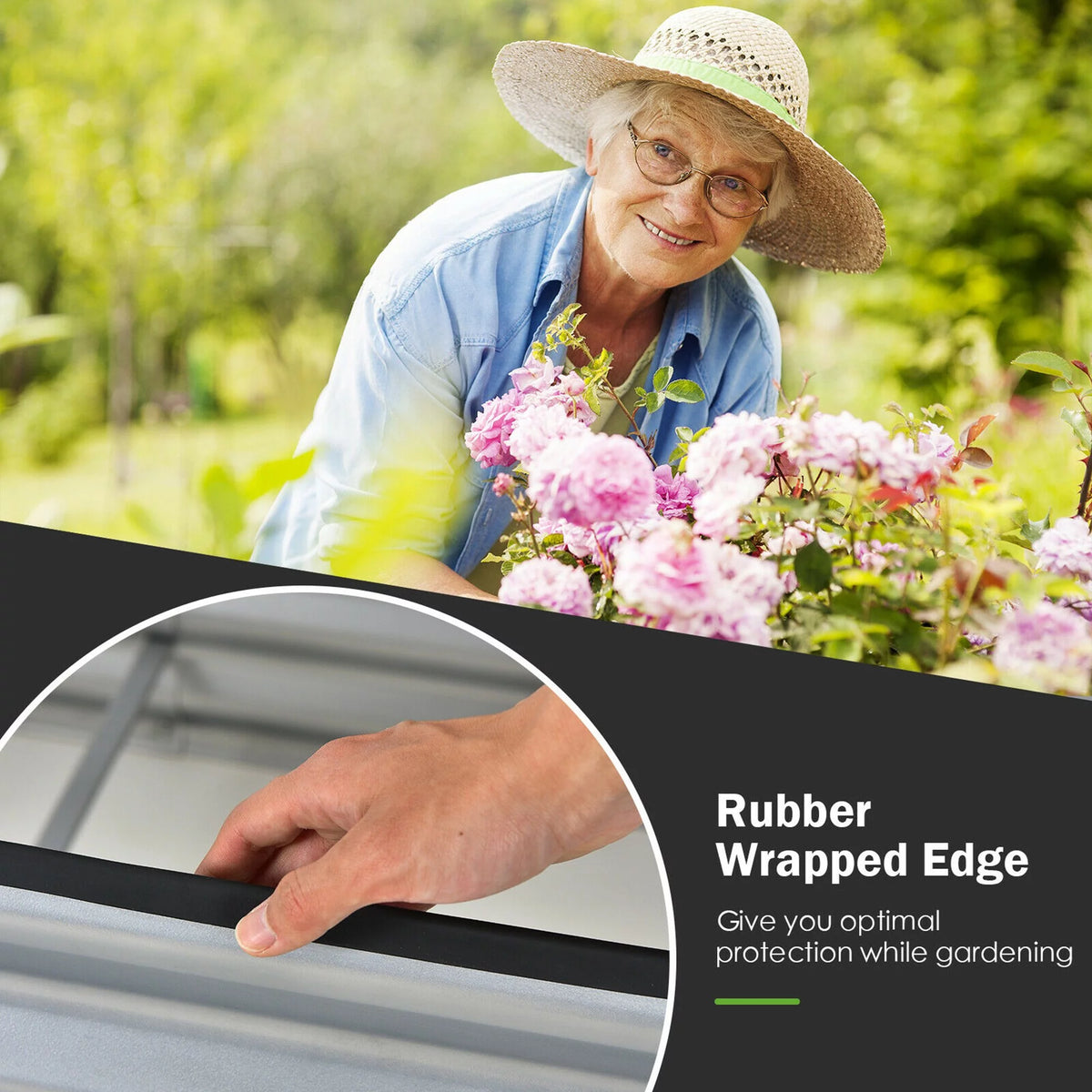 6x3x2ft Galvanized Steel Raised Garden Beds T685