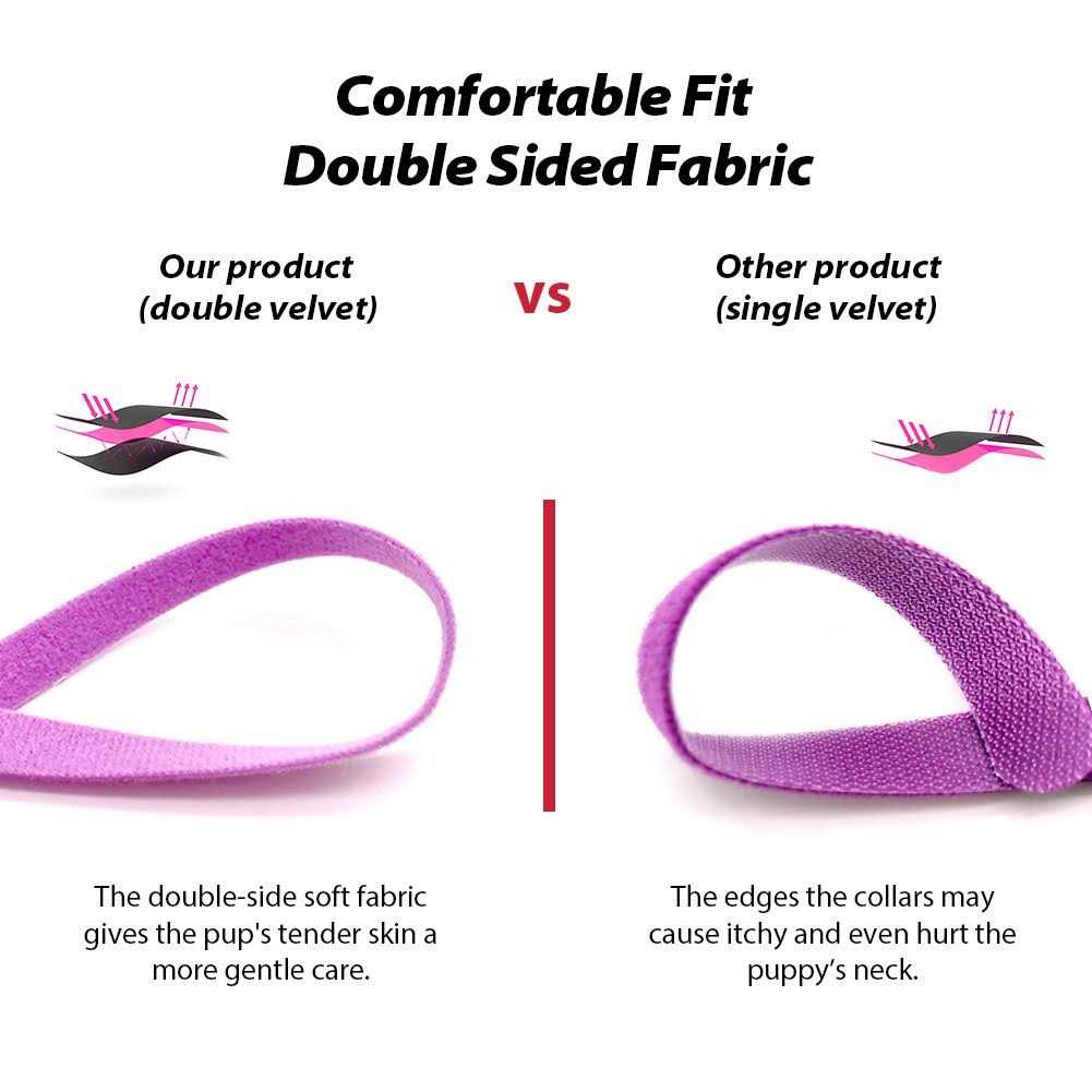 15 Colors Double-Sided Soft Adjustable Puppy ID Collars Q808612