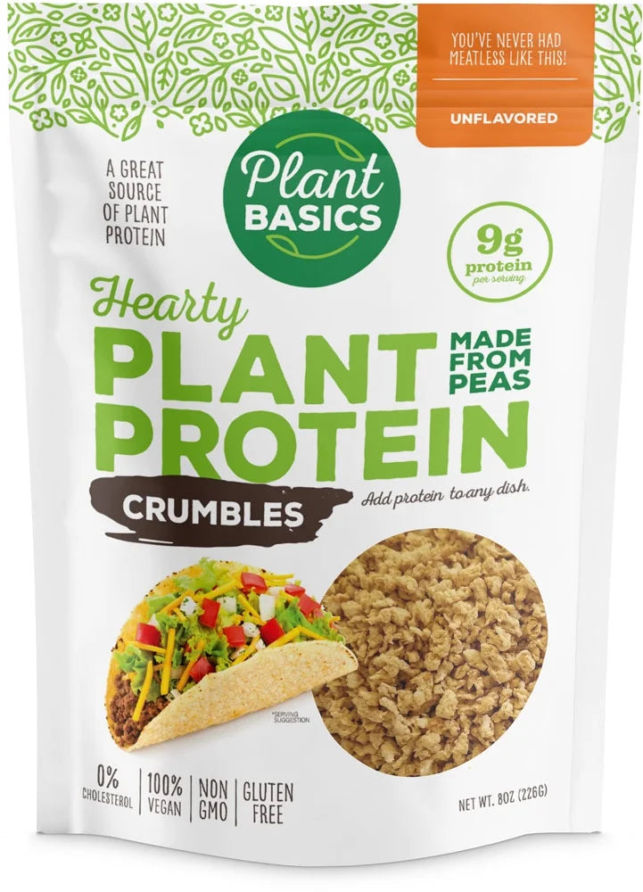 Unflavored Plant Protein Crumbles, 8 oz (Pack of 6) W30478