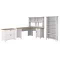 L-Shaped Desk with Hutch, File Cabinet and Bookcase Y9816