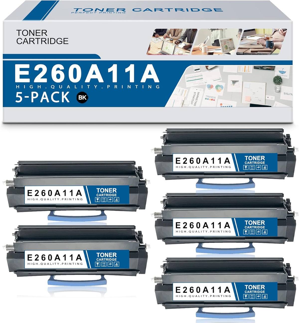 Compatible Remanufactured Toner Cartridge Replacement 5 Black O6788