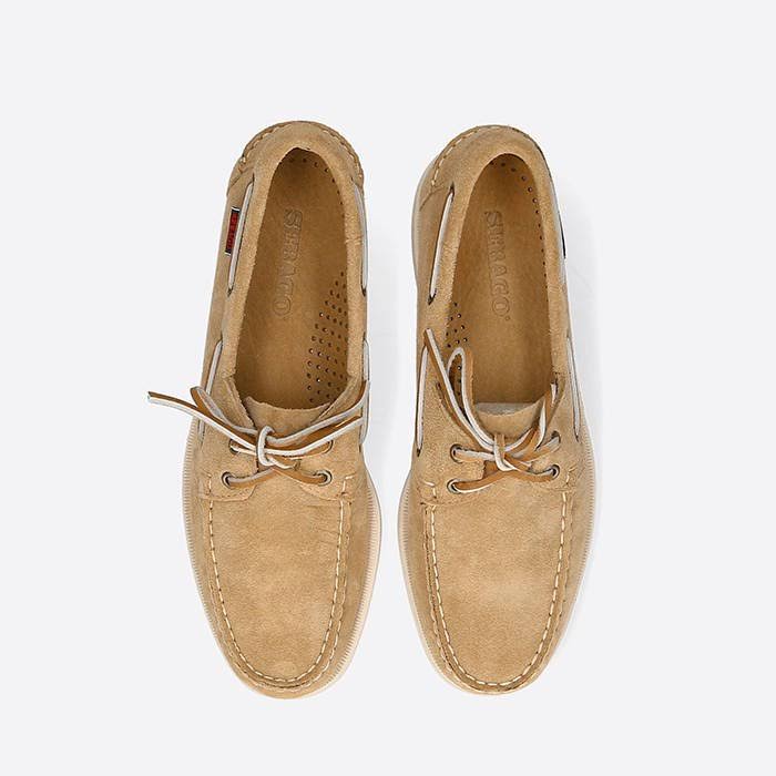 Beige Camel Leather Boots S136498