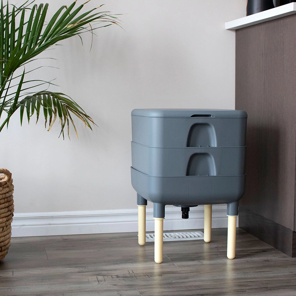 6 Gal Composting Bin System Gray Q61945