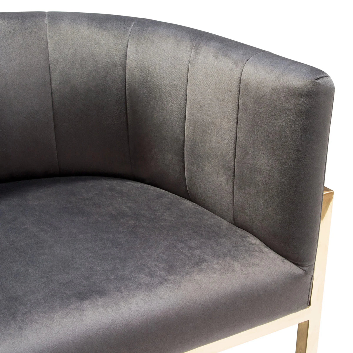 Grey Velvet Bar Height Chair Q42042