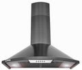 30" Wall Mount Range Hood with Mesh Filters LED Lighting in Black Stainless Steel Z45188