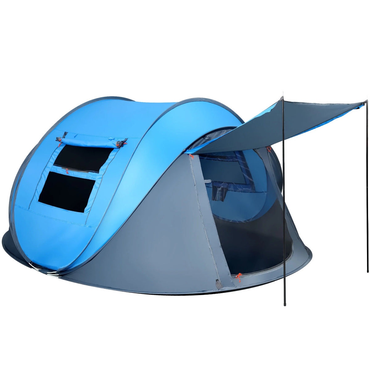 6 Person Pop up Tent 2 Doors Green I807981