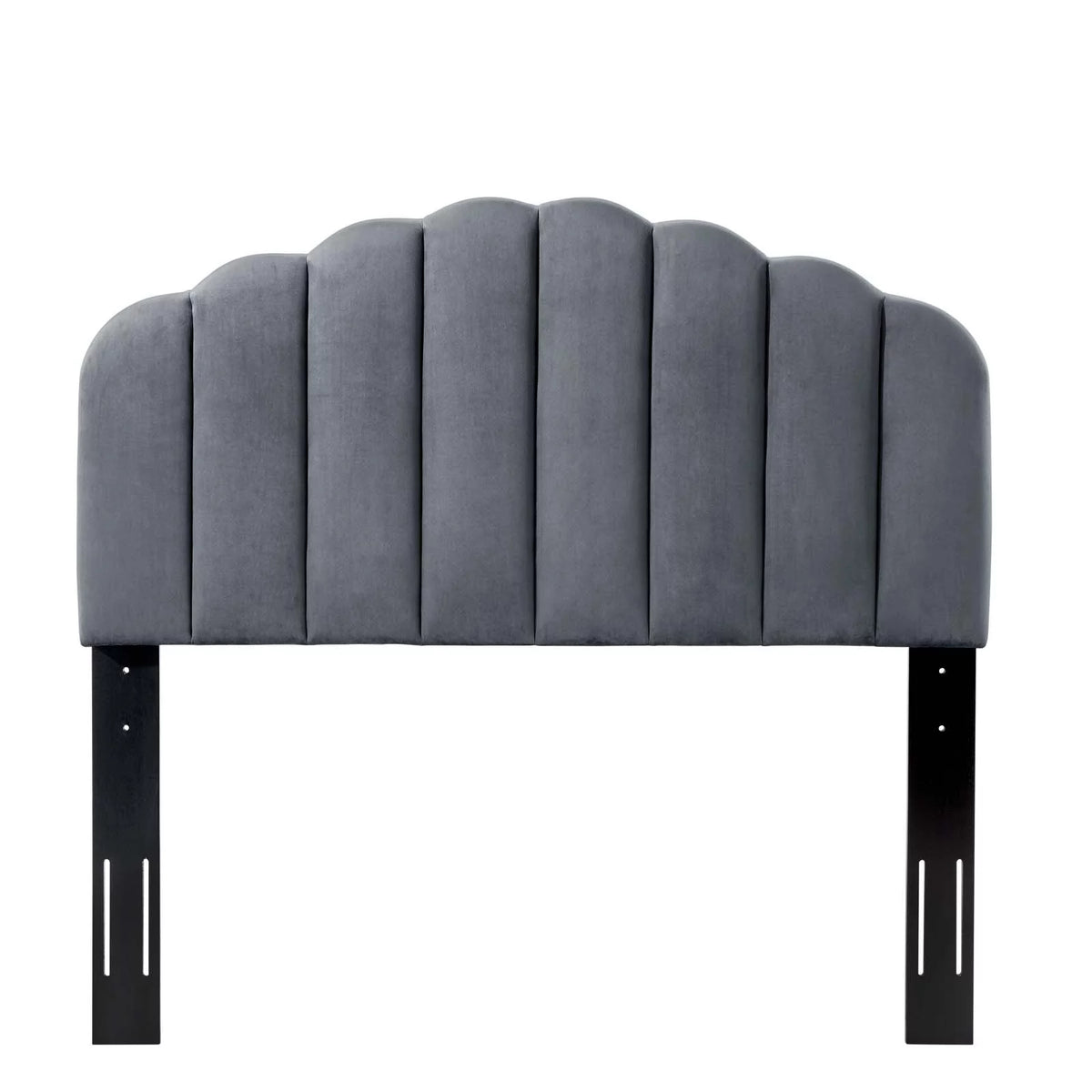 King Size Velvet Dark Grey Headboard N5254