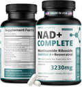NAD Supplement 3230mg with Nicotinamide Riboside, Urolithin A, Resveratrol, Grape Seed and Green Tea C223