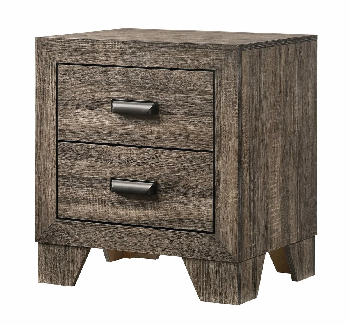 6Pc Queen Size Panel Bed Dresser Mirror Nightstand Chest Set Wooden Gray E834793
