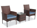 3 Piece Rattan Outdoor Furniture Set with Table O5930