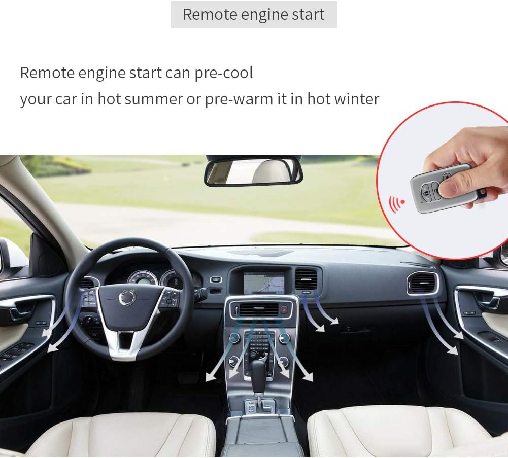 Smart Key PKE Car Alarm System Push Start Stop Button Keyless Go DC12V E59082