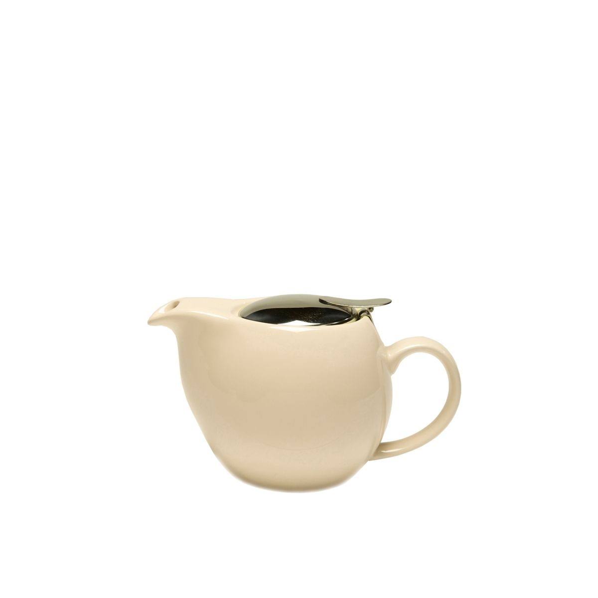 Cream Ceramic Teapot with Lid and Infuser 16 oz. F1223