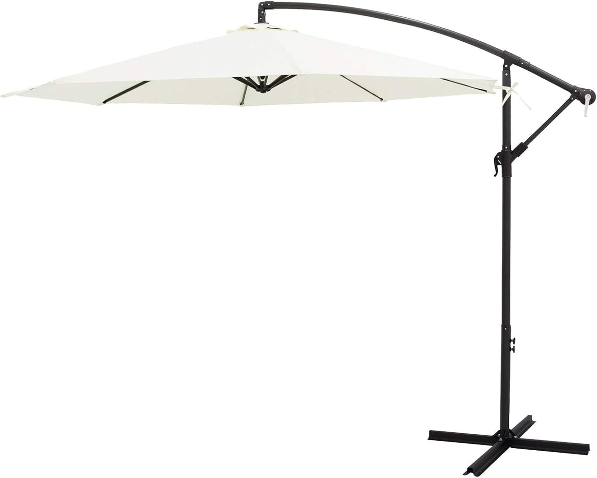 10 ft Cantilever Offset Patio Umbrella with Cross Base G1128