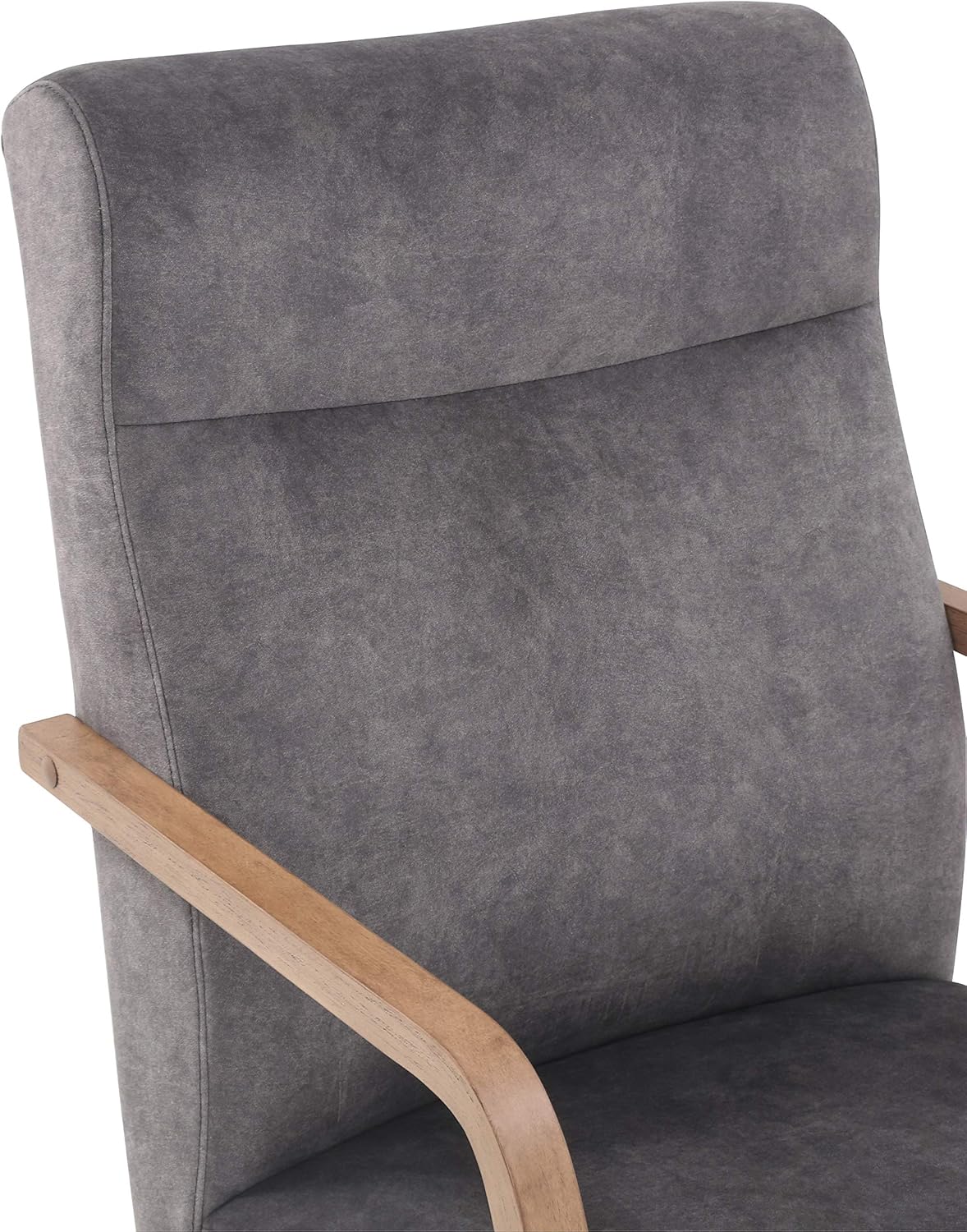 Velvet Height-Adjustable Office Chair with Caster Wheels H45118