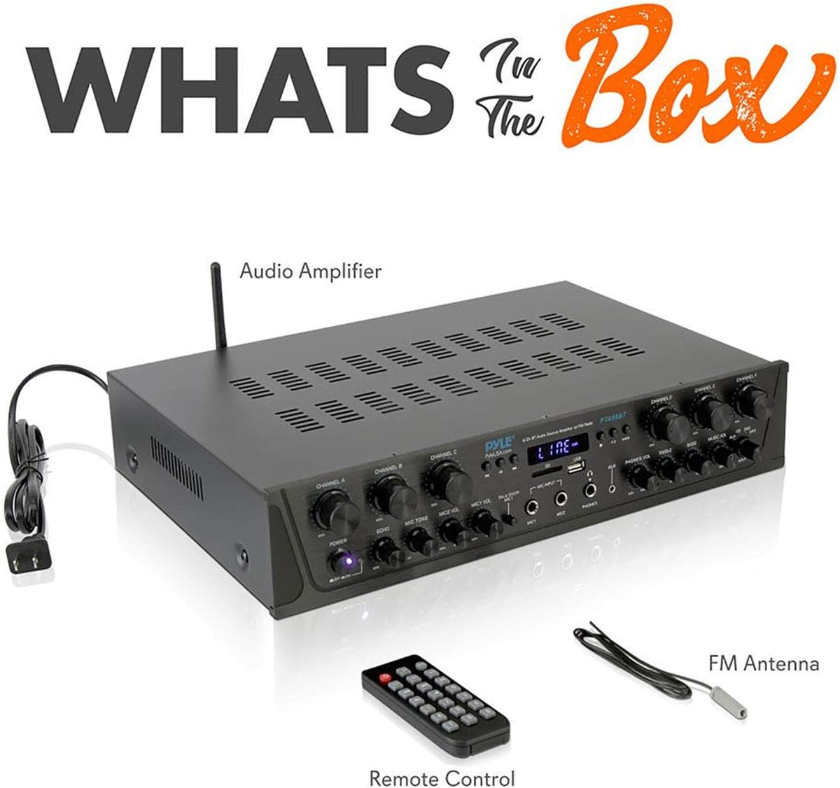 Wireless Bluetooth Stereo Receiver Amp 6 Channel 600Watt L5585