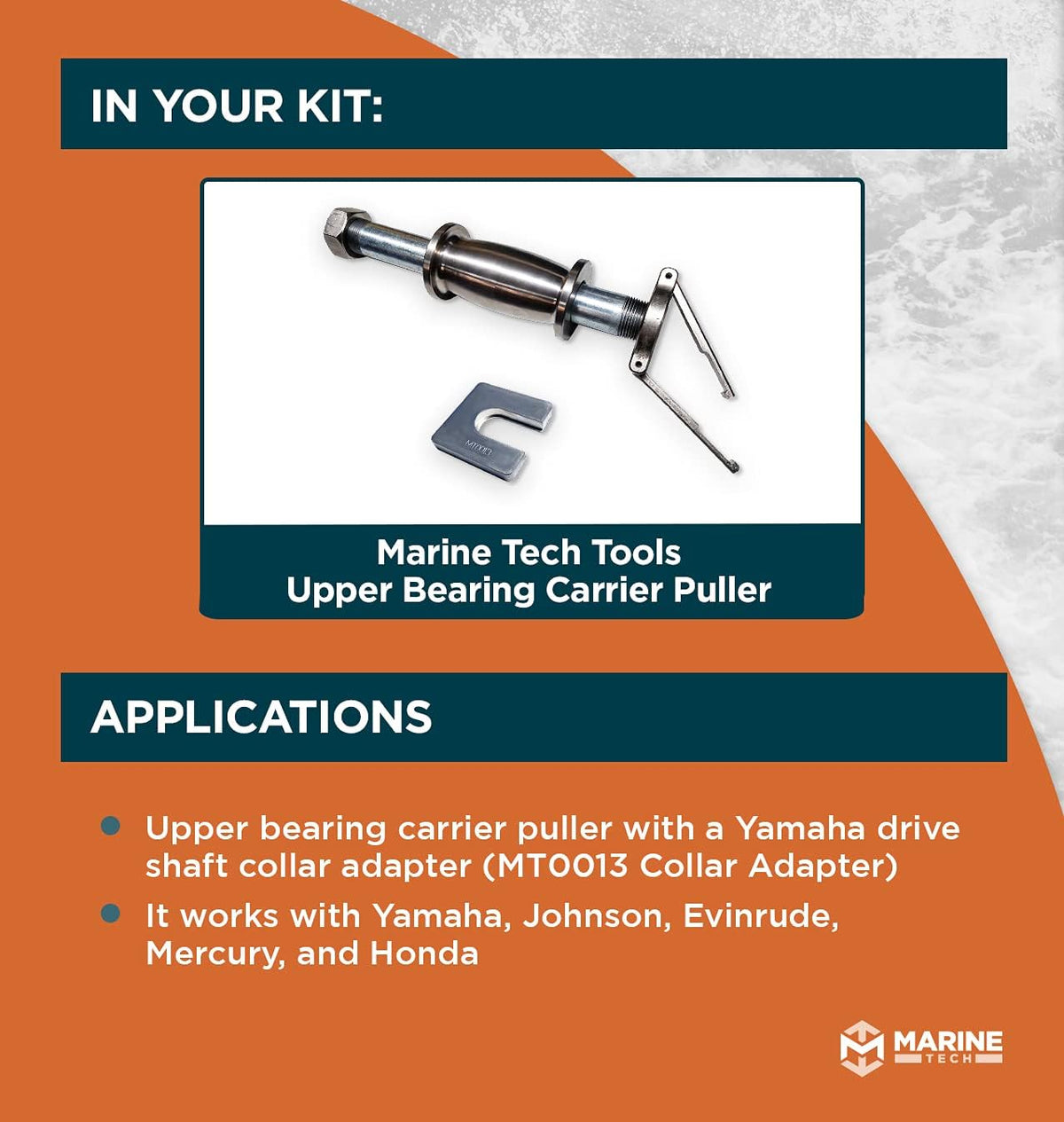 Upper Bearing Carrier Puller with Drive Shaft Collar Adapter H130895