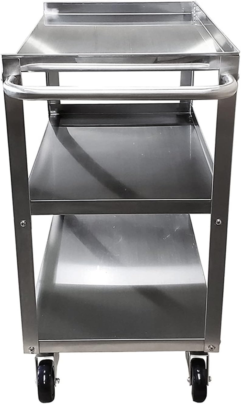 Stainless Steel 3 Shelf Utility Cart on Wheels with Handle S3760