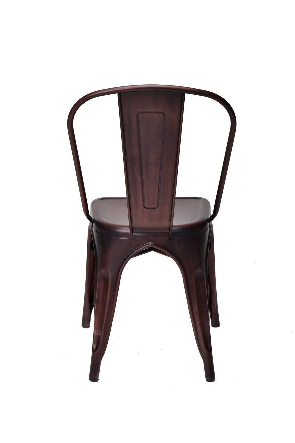 Powder Coated Steel Stackable Armless Chair Set of 4 X4818