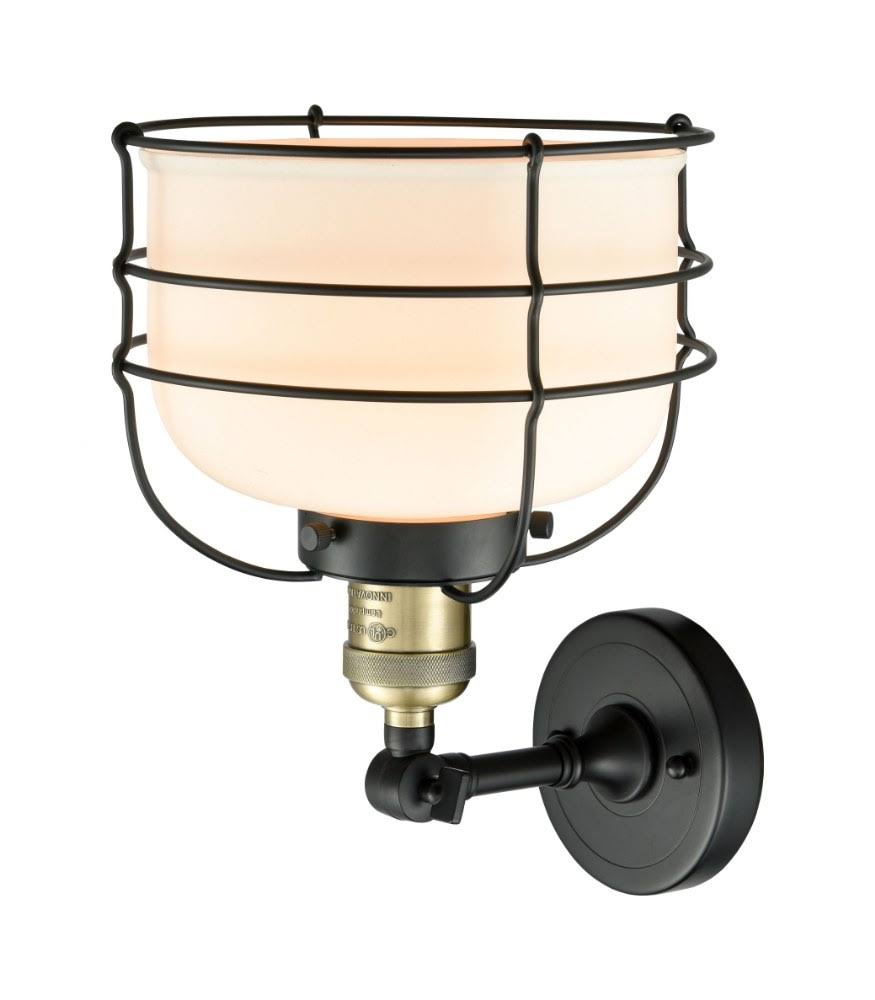 1 Light Semi-Flush Mount Black Antique Brass H809