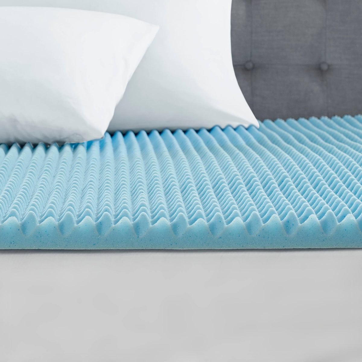 Blue California King Gel Memory Foam Topper F13611