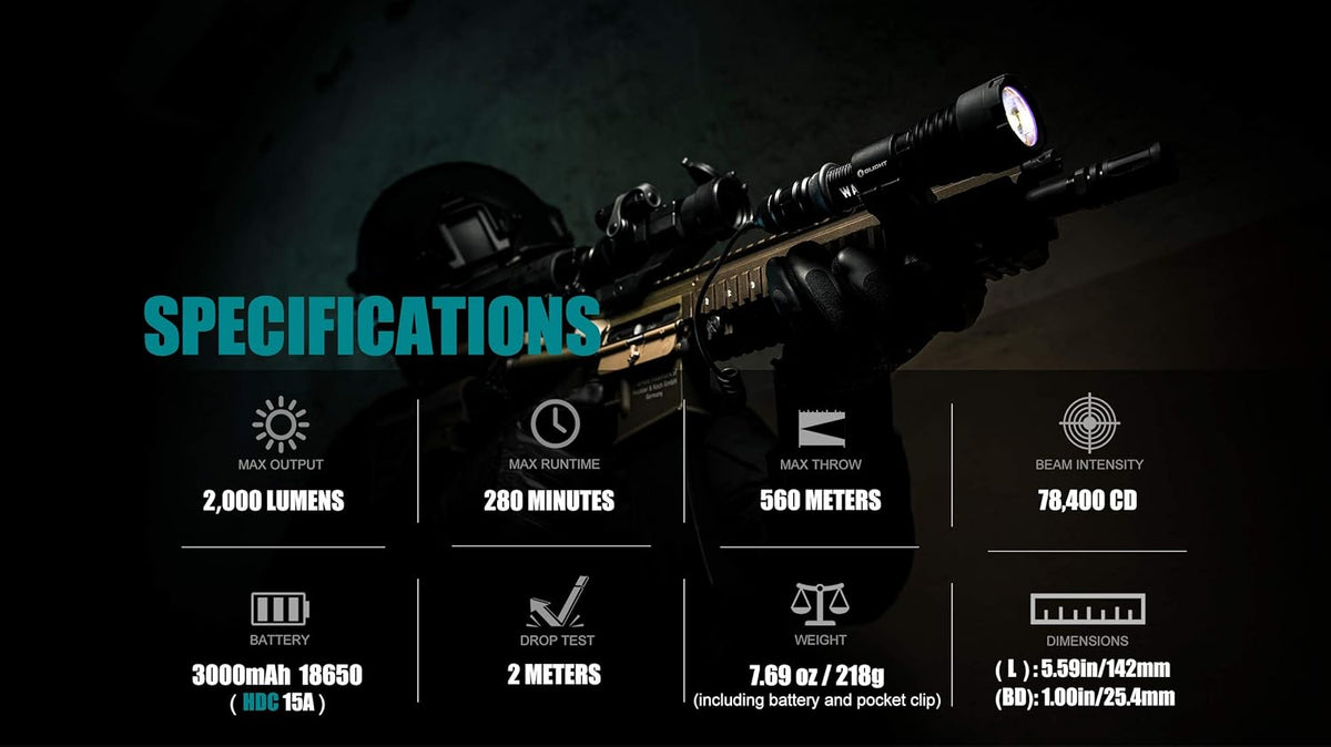 USB Rechargeable 2000 Lumen LED Tactical Flashlight K32814
