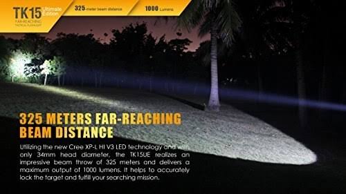 1000 Lumen Cree LED Tactical Flashlight with 18650 Li-Ion Rechargeable Battery H47164